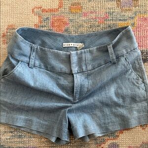 Alice + Olivia Light Blue Denim-Style Women's Shorts
